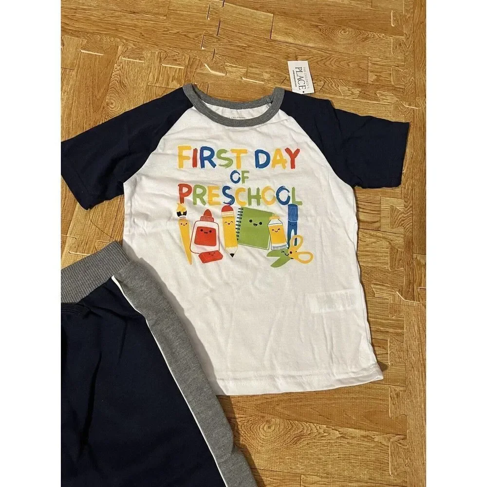 NWT First Day of Preschool The Childrens Place 3T Outfit - Picture 2 of 7